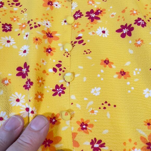 BCBGeneration 36"L Fit & Flare Midi Skirt Lrg 1/2 Lined Boho Retro Floral 60's - Picture 4 of 16